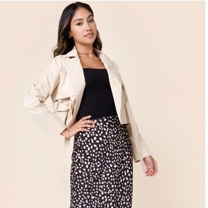 Never-Worn Ivory Tie Front Casual Jacket